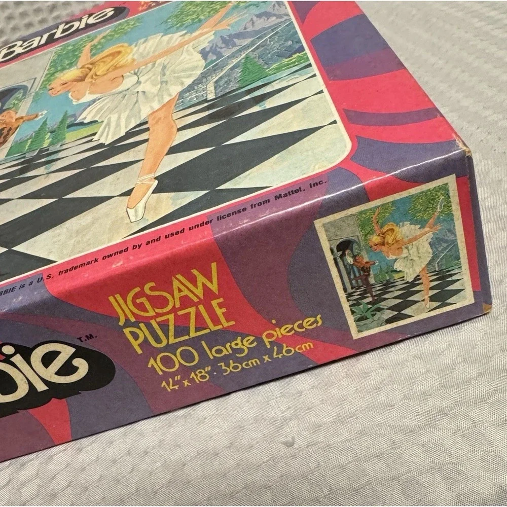 Vintage 1980 Barbie Jigsaw 100 Large Piece‎ Puzzle New Never Opened Whitman 4678